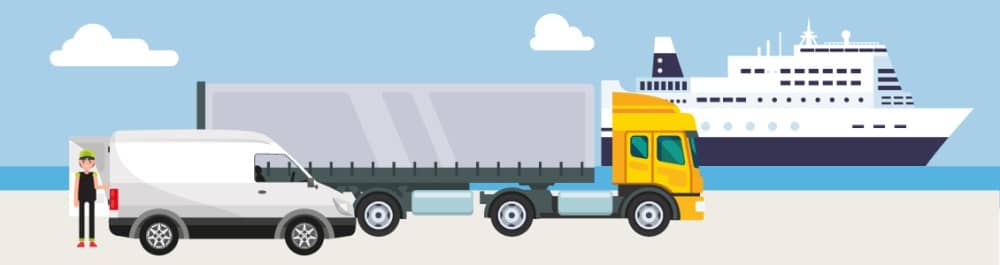 Brexit 1100 trucks deliver EU car parts to UK